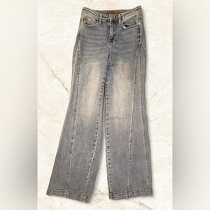 Judy Blue High Waist Side-Seam Retro Wide Leg